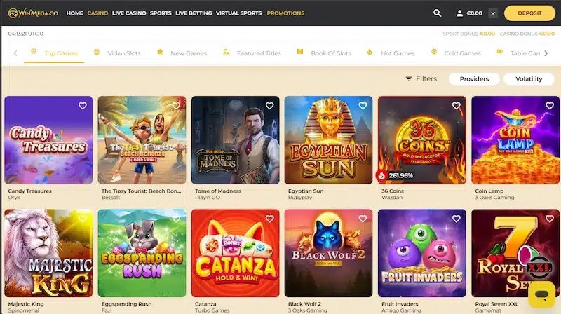Winmega Deutschland bietet exklusive Promotionen und Boni für neue Spieler